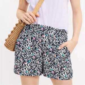 EUC LOFT Fluid Pull On Shorts In Blue with Bird Print. Worn once.
